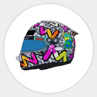 Daniel Ricciardo 2020 helmet design Sticker